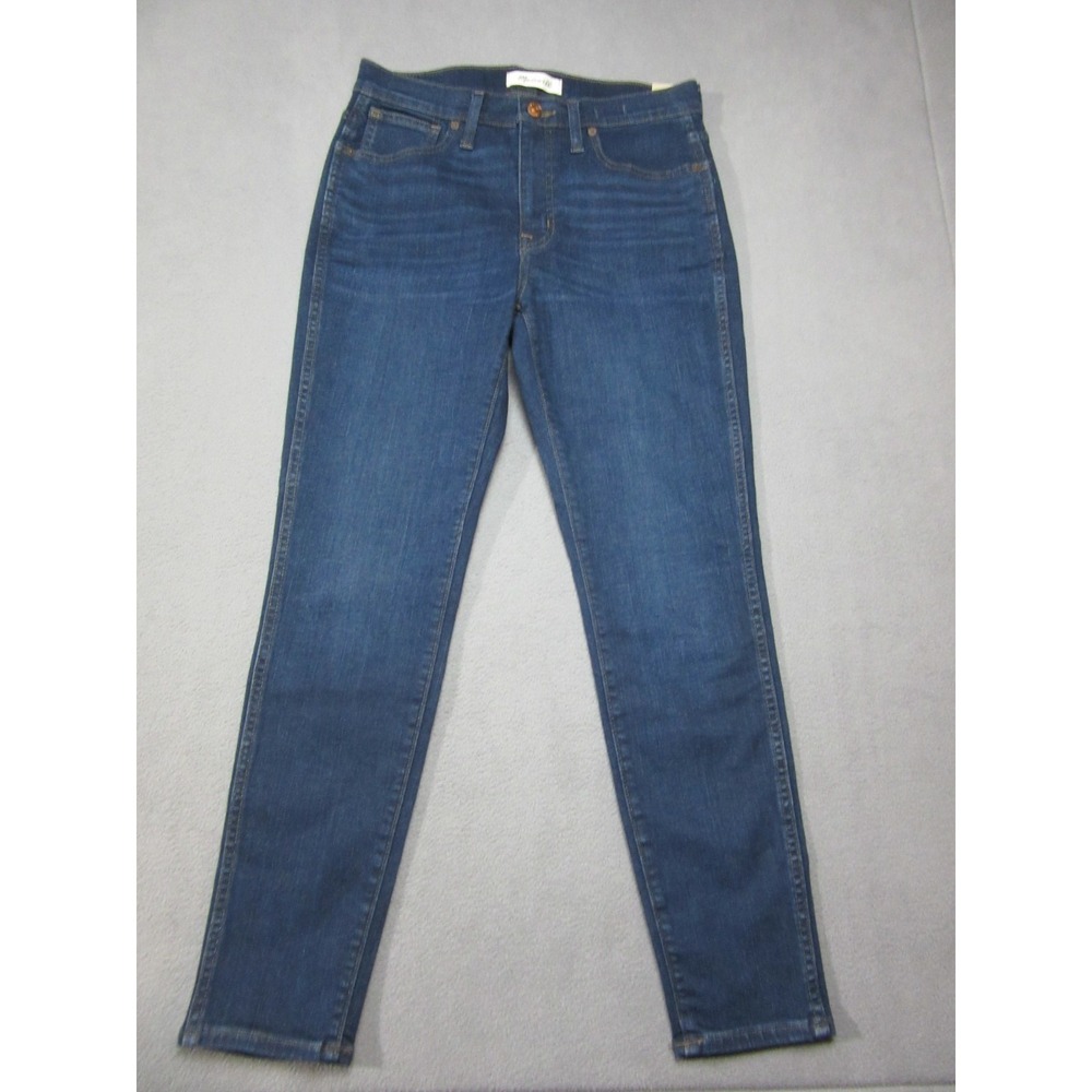 Madewell Jeans Womens 28P Blue Denim Stretch High Rise Skinny Leg Medium Wash